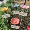 Bees Watering Station, Garden Resin Floral Bee Feeder with Colorful Butterfly Bath Tub, No Wooden Stick for Outdoor Decoration