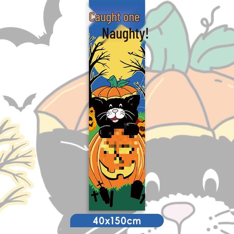Halloween Pumpkin Theme Decorations for Shop and Bar Entrances - Background Photo Props