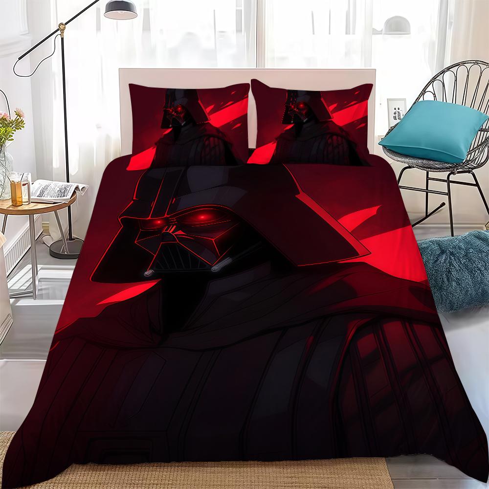 S-STAR W-WARS Funny Duvet Cover Set Home Style Bedding Soft Laundry Cotton Bed 3 Piece Set Student Dormitory Gift