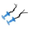 2 Pieces Bodyboard Surfboard Leash Plugs with Cords Strings Blue