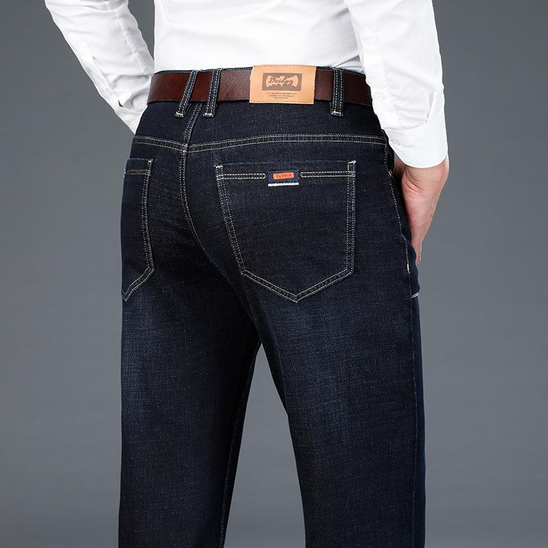 

Мужские прямые брюки из эластичного денима с высокой талией, весенние молодежные мужские брюки 28