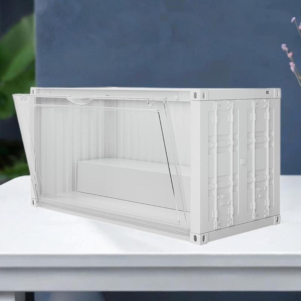 Action Figure Display Case Cabinet Showcase Doll Storage Box for Office Dresser Bedside Table