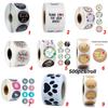 Round label Sticker roll Self Adhesive Gift Paper Sticker Thank You Stickers Sealing Craft