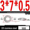 201 Stainless Steel Flat Washer Shim, GB97, Sizes M3 to M30