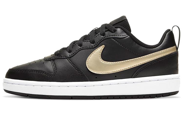 Nike Court Borough Low 2  Black Gold  GS BQ5448-011 36