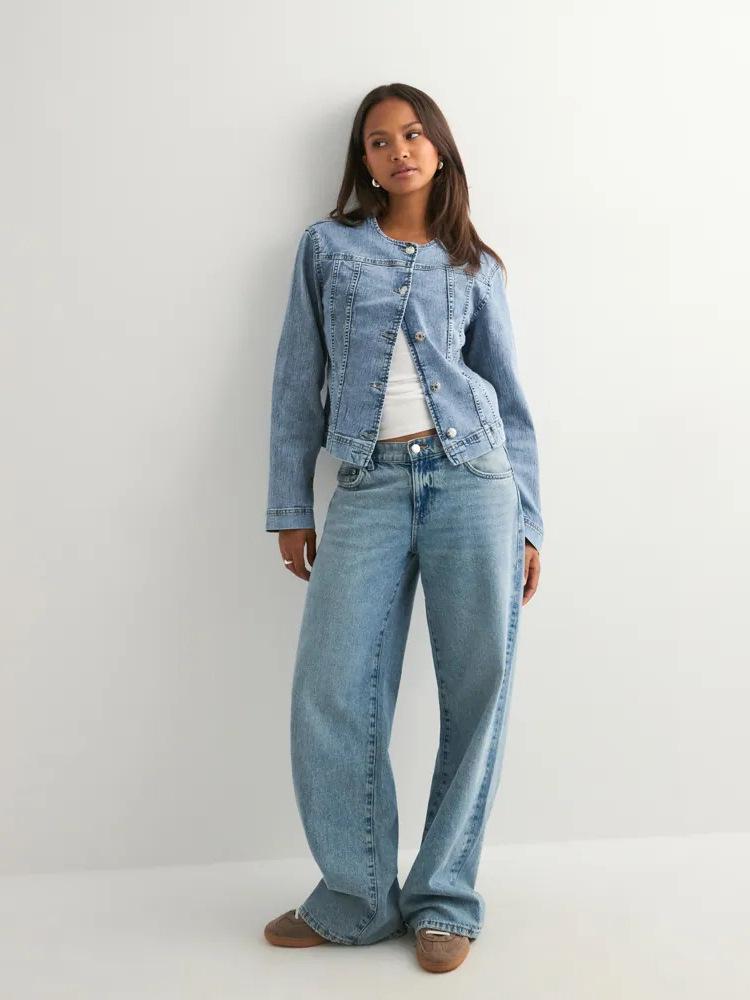 Women's Heavy Wash Casual Denim Jacket