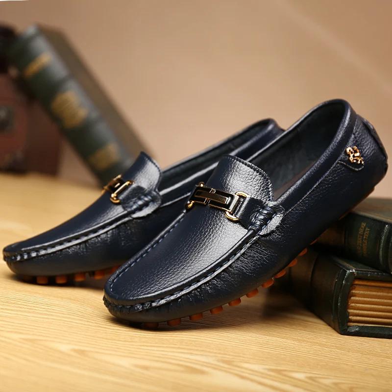 MAEDEF Scarpe da Ginnastica da Uomo Scarpe Moda Classiche Casual Mocassini Scarpa in Pelle Alta Qualità Nera Traspirante Scarpe Piatte da Uomo per Affari