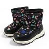 Girls' Pink Waterproof Snow Boots with Plush Lining and Thick Sole