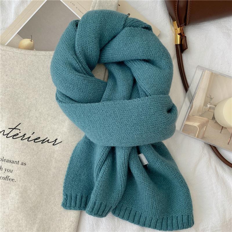 New Imitation Cashmere Knitted Scarf for Women Winter New Korean Fashion Versatile Warm Scarf Soft and Skin Friendly