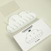 Cloud-Shaped Wall-Mounted Jewelry Organizer with Key Hooks - Punch-Free Accessory Display Rack and Mirror Cabinet