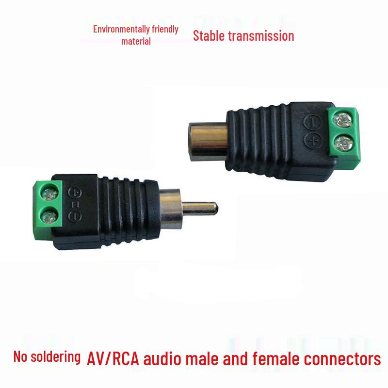 

Набор из 8 позолоченных штекеров RCA «папа» без пайки для AV аудио/видео усилителей и акустических систем