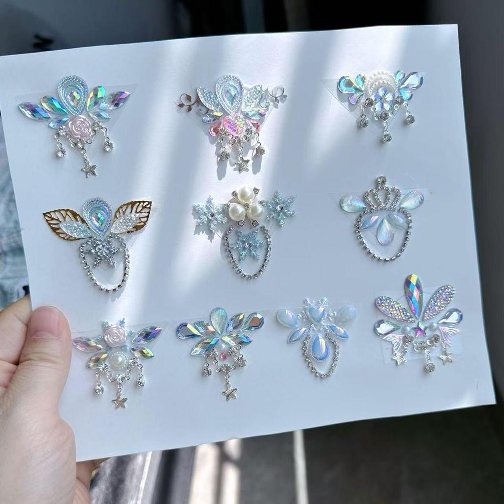Princess Makeup Tassel Stickers – Kids' Ancient Costume Eyebrow Decorations for Stage Performances