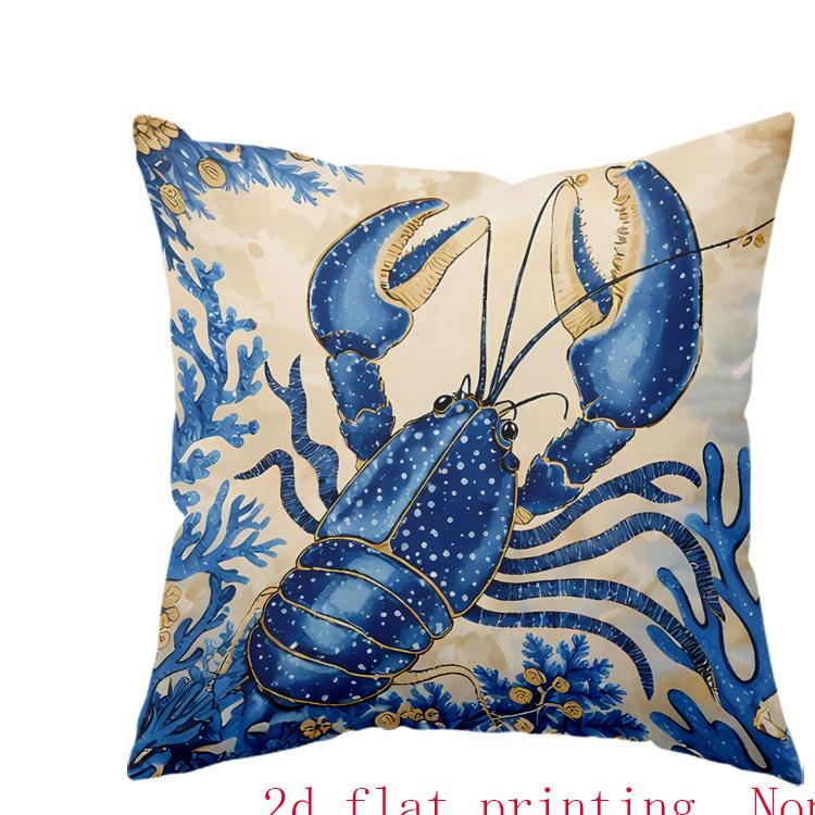 1/4pcs Nautical Coastal Throw Pillow Covers Ocean Marine Life Decorative Pillow Cases for Home Living Room Bedroom Outdoor