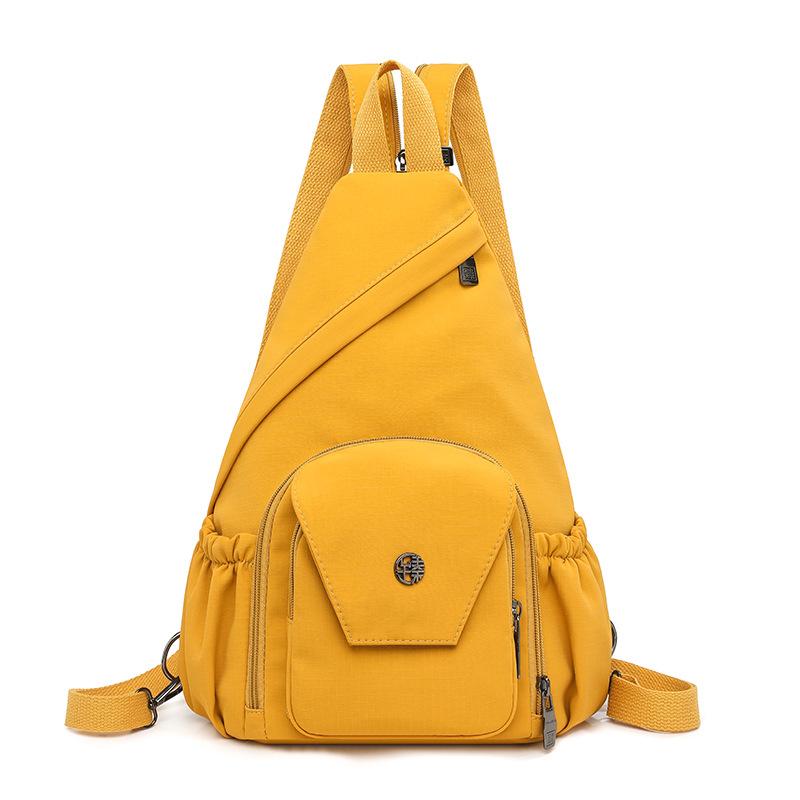 

Outdoor Multi-function Large Capacity Chest Bag Solid Color Backpack жёлтый