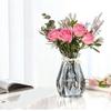 Vase Stylish Glass Single Flower Holder Simple Container Transparent Base Decorative Home Decoration Height 15CM