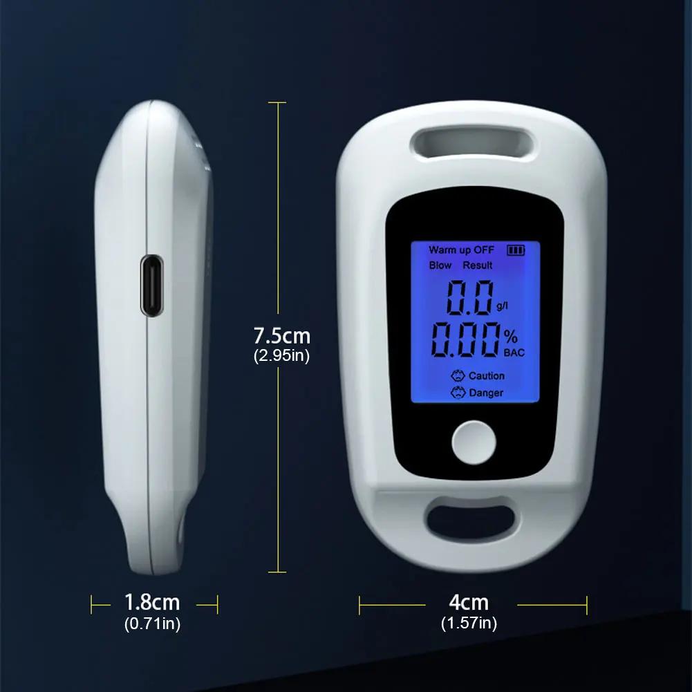 Digital Alcohol Tester Professional Alcohol Detector Breathalyzer LCD Display Drunk Driving Tester Police Alcotester Handheld
