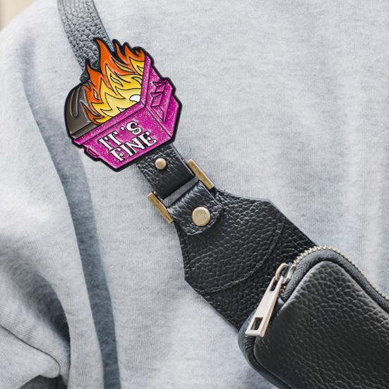 Dumpster Flame Pin Humorous Dumpster Flame Response Team Alloy Pin Hilarious Enamel Badge for Coworkers Team Leader