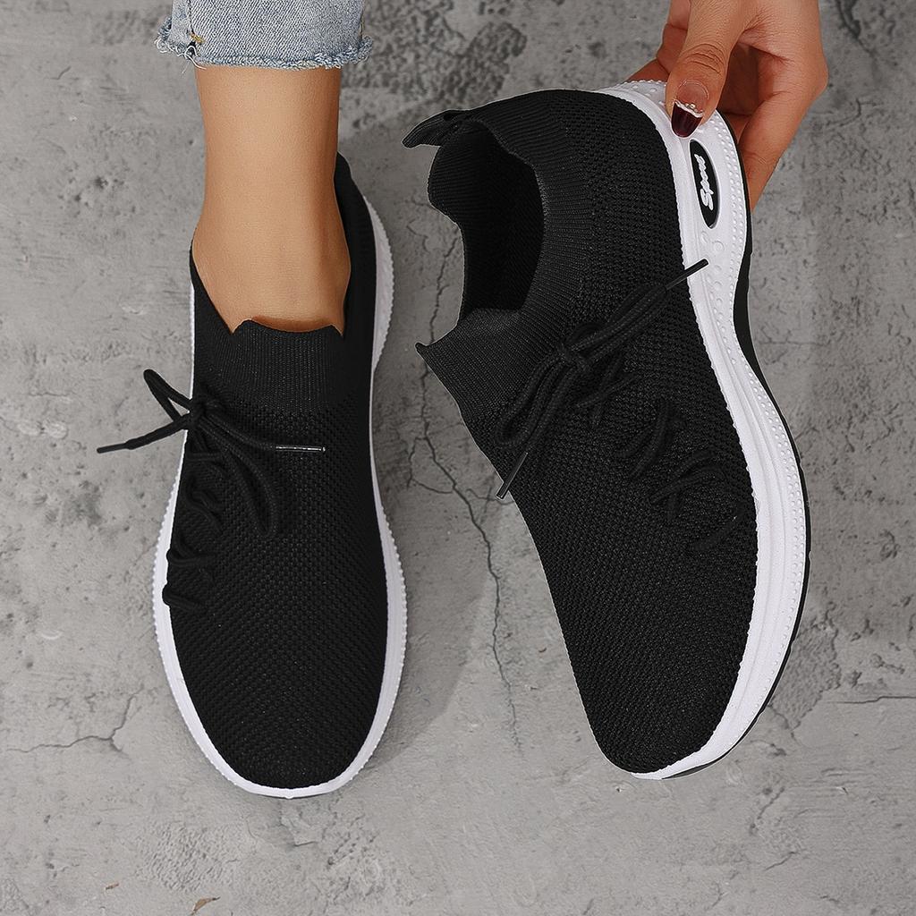 Spring Mesh Breathable Casual Shoes Women Slip On Lightweight Green Sneakers Ladies Lace Up Fashion Comfortable Walking Shoes