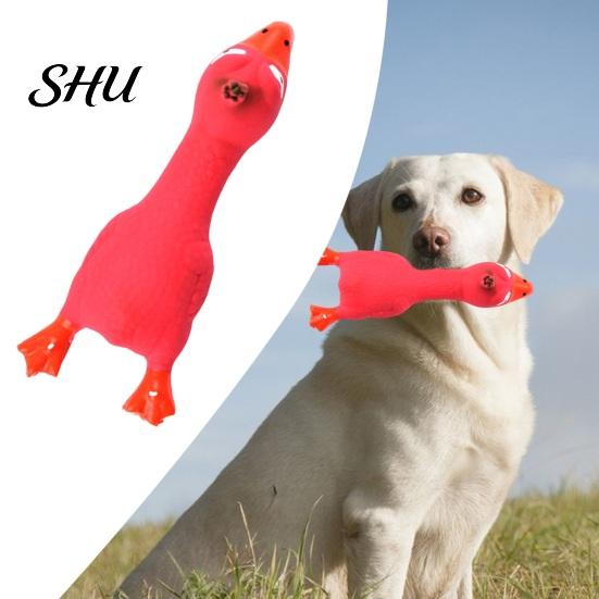 Pet Toy Chicken Shape Latex Dog with Sound Boredom Relief Teeth Cleaning for Throwing Molar Bite-Resistant Funny Squeaky Chew Cute