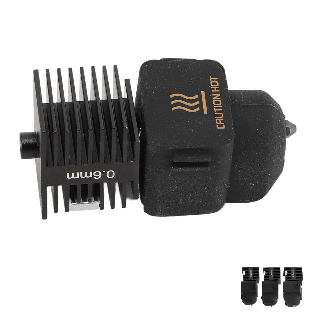 3D Printer Hot End Kit with Silicone Cover Chrome Plated Brass Heating Block 3D Printer Extruder Hot