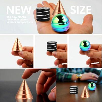 Metalowa Fidget Kinetyczna Wirująca Zabawka Biurkowa Iluzja Optyczna Wirówka Kulka Dla Dorosłych Lęk i ADHD Antystresowa Odprężenie Stres Offi Zabawki