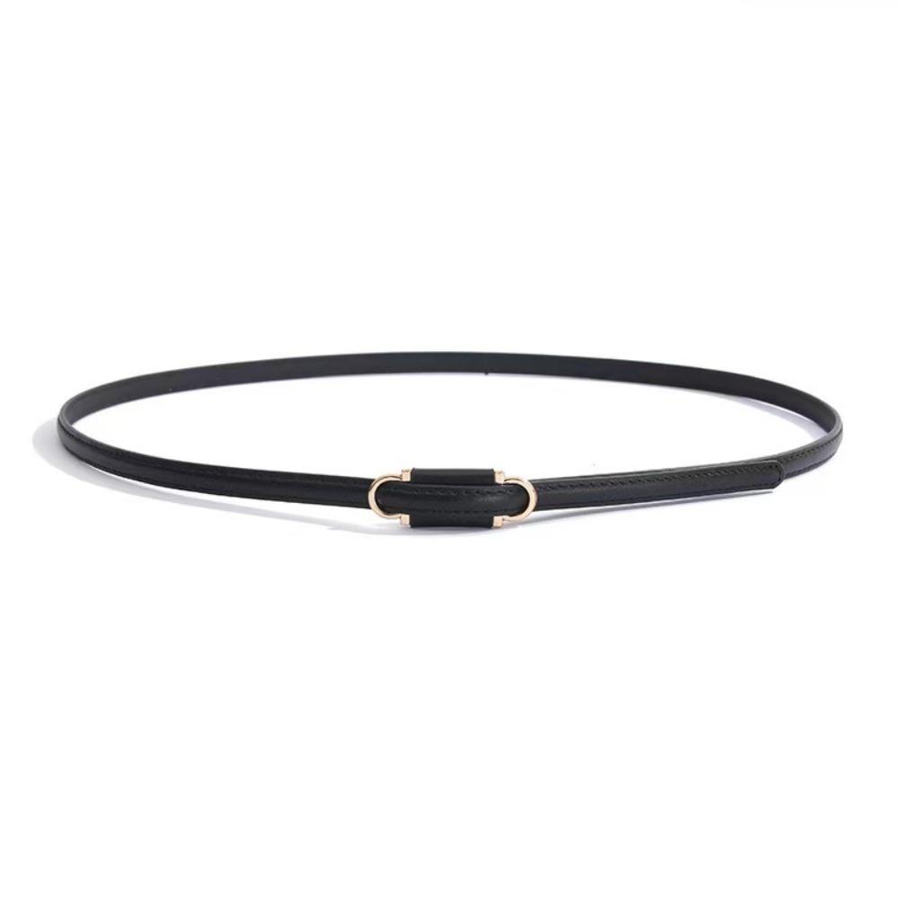 PU Leather Slim Belt Thin Dress Belt Simple Waist Belt  Women Accessories