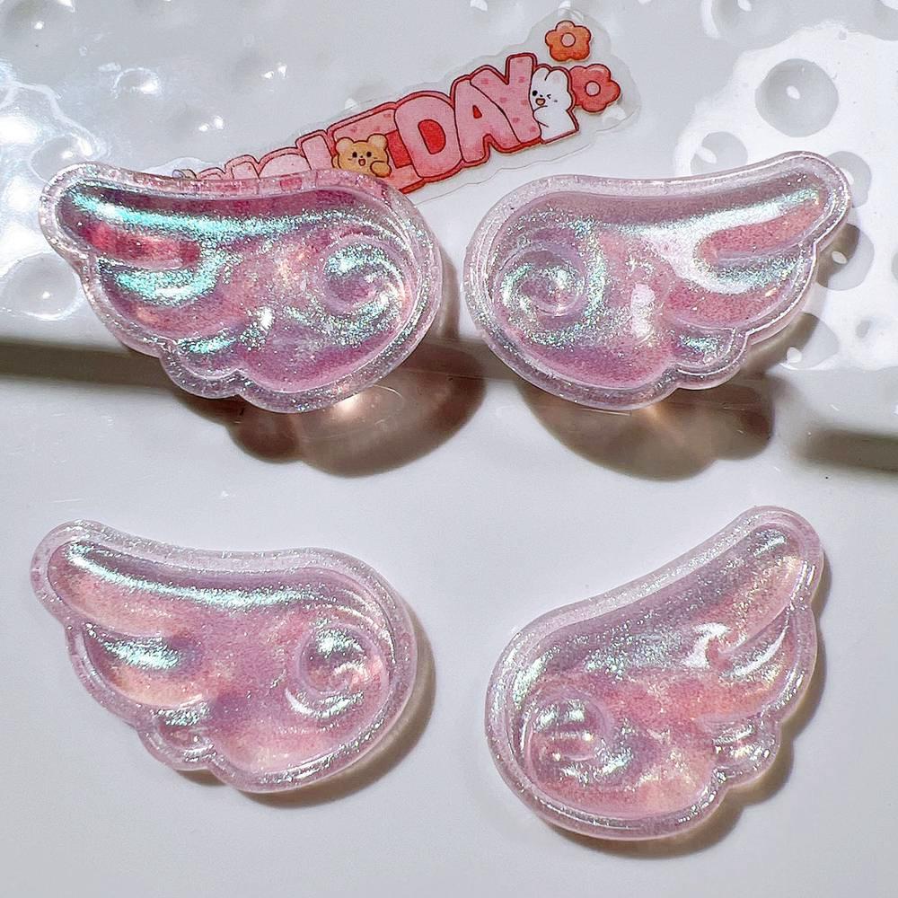 10Pcs New Cute Colorful Shining Pearl Angel Wings Collection Flat Back Ornament Jewelry Bows Accessories