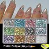 12Grids Sparkle 3D Nail Art Rhinestones+Tools 2Mm Brilliant Diamond Nail Charms Nail Decoration Manicure Accessory