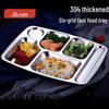 Jingdong JZ 304 Stainless Steel 6-Compartment Lunch Tray