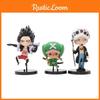 6-piece One Piece Cartoon Miniatures Toy Set Luffy Chopper Zoro Law Ace And Sabo 11cm Height