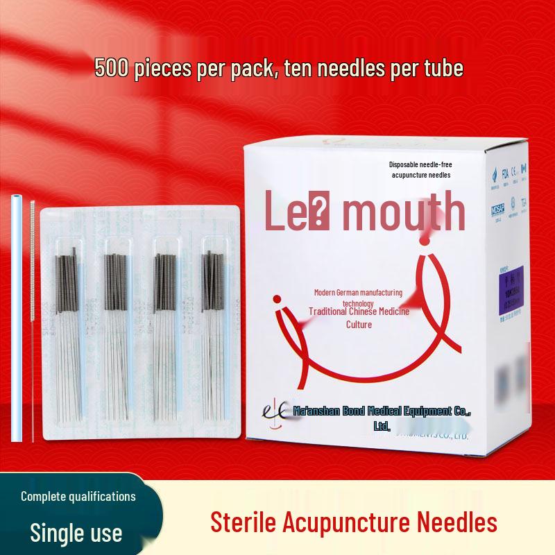 LeQiu Disposable Acupuncture Needles with Guide Tubes (Pack of 500) 0.16*13