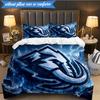 3PCS Mammoth Bedding Set Duvet Cover Closure Includes 1 Duvet Cover & 2 Pillowcases for All Seasons Bedroom Decor Christmas Fan gifts