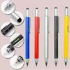 Hexagonal Metal Multifunctional Ballpoint Pen with Screwdriver, Scale, and Level