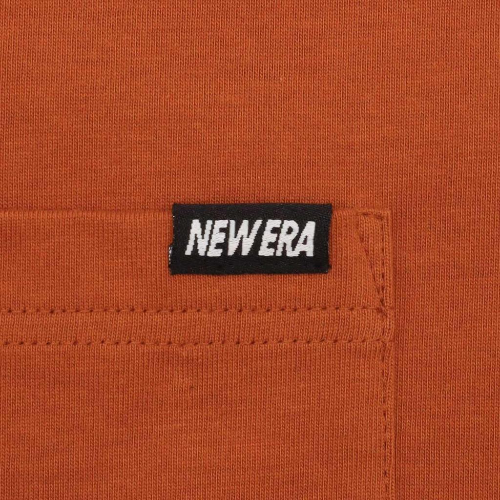 New Era Short Sleeve Pocket Rust Orange M Cotton Pocket Tee Mini Brand Logo T-Shirt