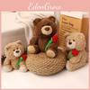 Bear Cute Rose Plush Toy Gift  Girlfriend  Festival Present Stuffed Fill Doll