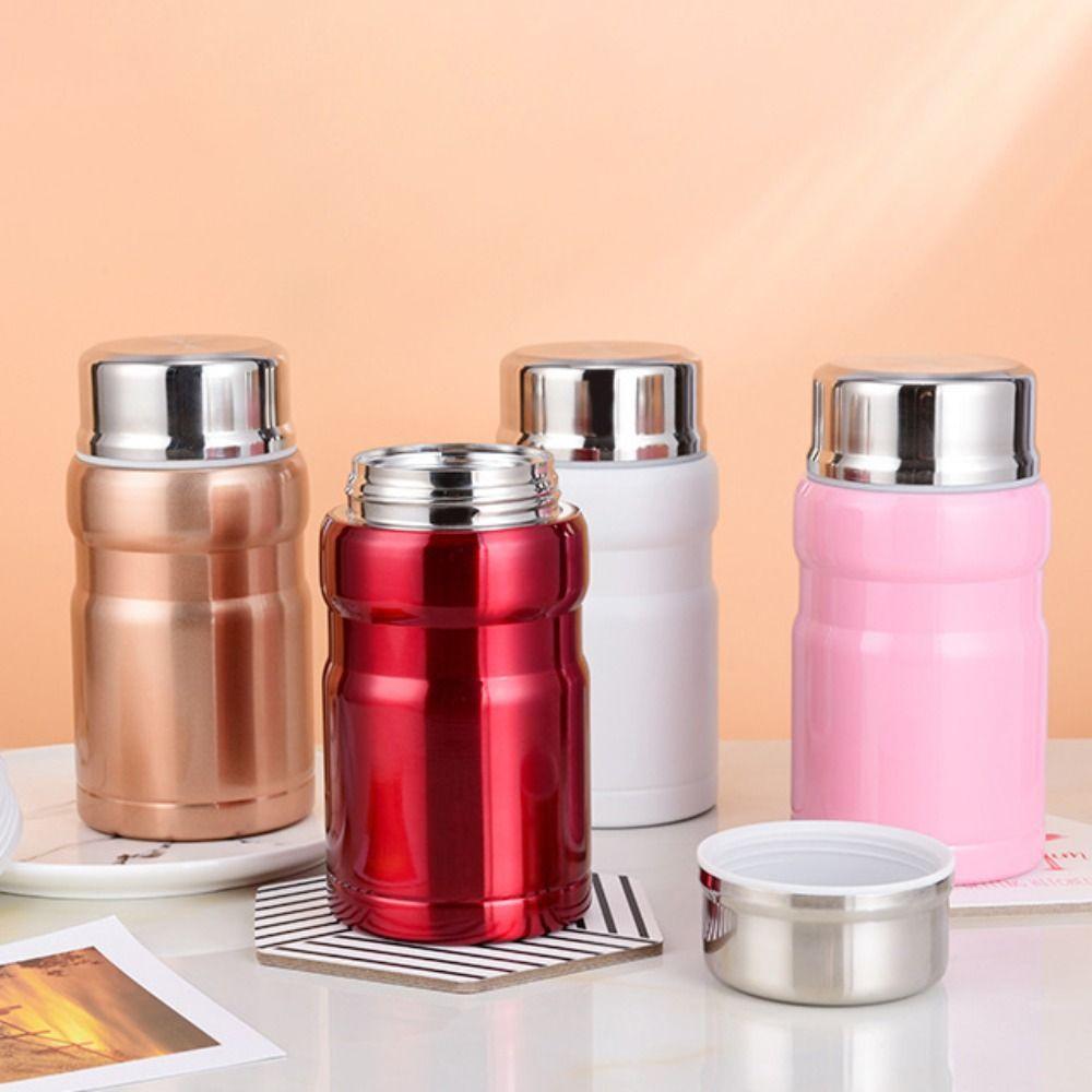 Edelstahl 750ml Thermos-Speisebehälter Große Kapazität Suppenbehälter Isoliertes Lebensmittelgefäß Winter