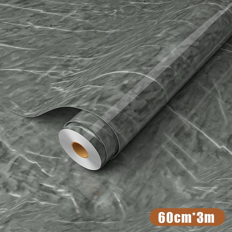 Self Adhesive Marble Grain Contact Paper Waterproof Oil Proof Stain Resistant Easy Clean for Kitchen Countertop Bathroom Renovation