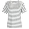 Shop   Women S Round Neck STriped ShorT Sleeve baSic T ShirT Navy Dai wSh 20615