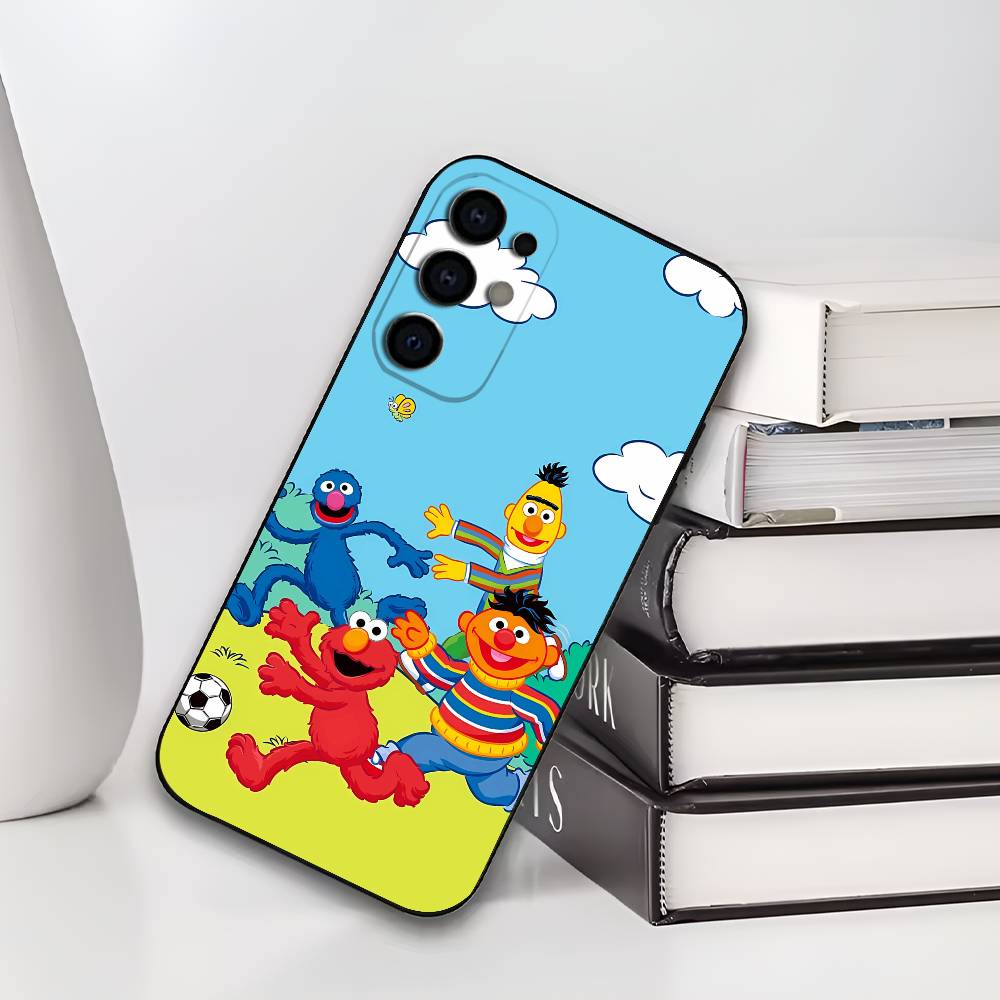 S-Sesame S-Street C-Cookie Elmo Phone Case For Samsung S25,S24,S21,S22,S23,S30,Ultra,S20,Plus,Fe,Lite,Soft Black Cover