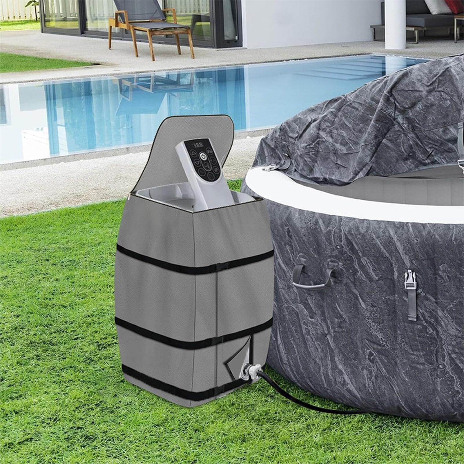 

Heavy,duty and dust,proof hot tub insulated cover Inflatable tub heater cover Gray square protective cover one size