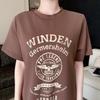 2026 Summer Fashion Women's Loose Short Sleeve Printed T-Shirt Dress - Over the Knee