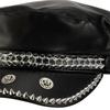 Lightweight Breathable Baseball Hat Durable PU Leather Punk Style Studs For Summer Festivals And Parties