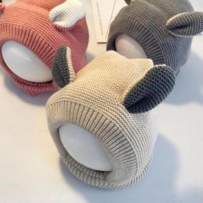Gemütliche Winter-Babyhaube mit Ohrenschutz - Plus Samt-Wolle für Jungen und Mädchen