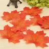 Pack of 50Pcs Artificial Fall Autumn Maple Leaf Silk Leaves Wedding Garden Decorations  - Orange