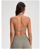 European & American V-neck Halter Backless Wire-free Sports Bra YG-1005