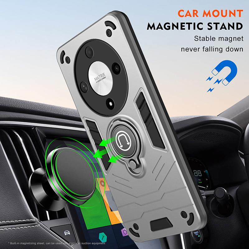 For Honor X9B X9C X50 Luxury New Armor Magnetic Shockproof Case For Honor X50 Camera Lens Protective Phone Cover For Honor X9C