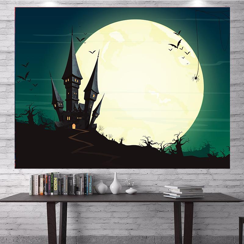 

Декор в стиле бохо, домашний декор, настенный подвесной пейзаж с закатом, тканевый декор для комнаты, гобелен, декор в стиле хиппи, фрески 100x75cm