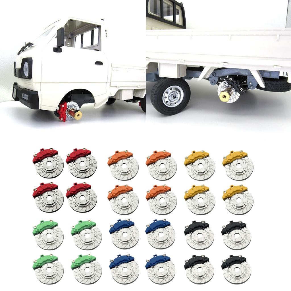 4PCS Metal Brake Disc Caliper Tire Modification Accessory Compatible with WPL D12 Remote Control Car Spare Parts Upgrade