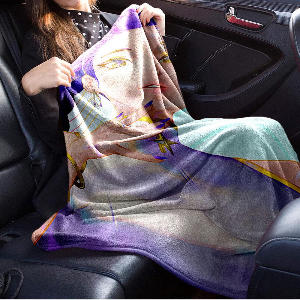 Gruppo di Ragazze Anime K-POP  Coperta Morbida Calda delle Quattro Stagioni  Copriletto Spesso a Maglia in Poliestere per Tutte le Stagioni per Letto, Campeggio, Viaggio  Regalo Perfetto