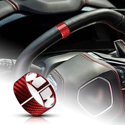 AIRSPEED Accessory Real Hard Carbon Fiber Car Steering Wheel Ring Sticker Frame for Corvette